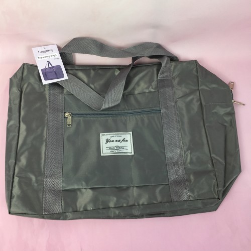 Laggnicty Travelling bags – Waterproof nylon material, grey waterproof carry-on bag with shoulder strap, versatile design