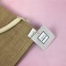 LAGGNICTY  Jute Tote Bags, 14.5" x 6.7" x 10.2" Pack of 1 Burlap Bridesmaid Bags, Burlap Beach Totes, Jute Travel Bags with handles, Tote Bag for DIY,Gym,Shopping,Wedding